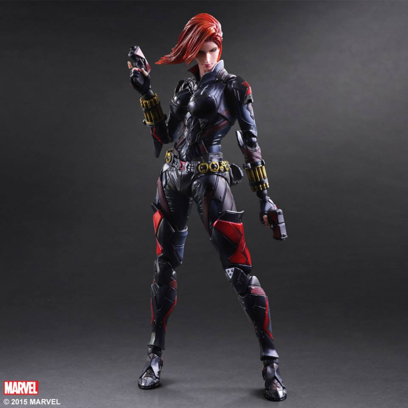 Illustration for article titled Play Arts Kai's Black Widow Is Here To Kick Ass And Have Fabulous Hair